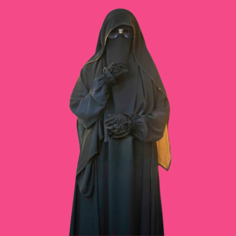 Mohuya Abaya Borkha Layered Abaya Set Abaya with Niqab