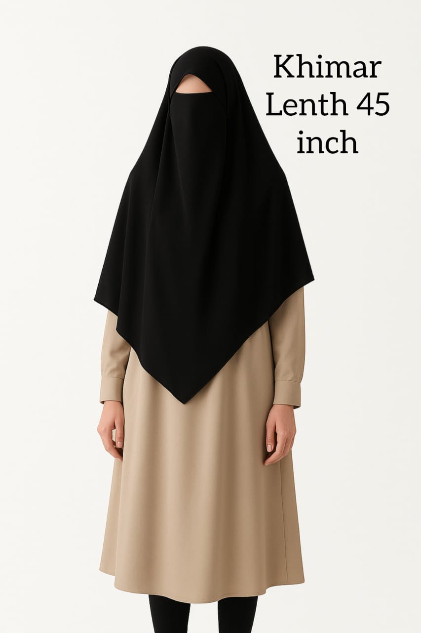 Khimar Black Sch Cherry Fabric