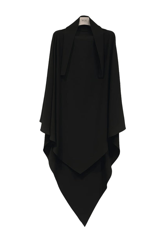 Khimar Black Sch Cherry Fabric