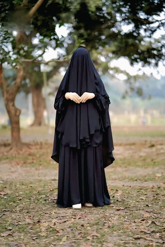 Full covearge abaya set hudi khimar