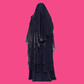 Elegant Black Layered Abaya with Niqab