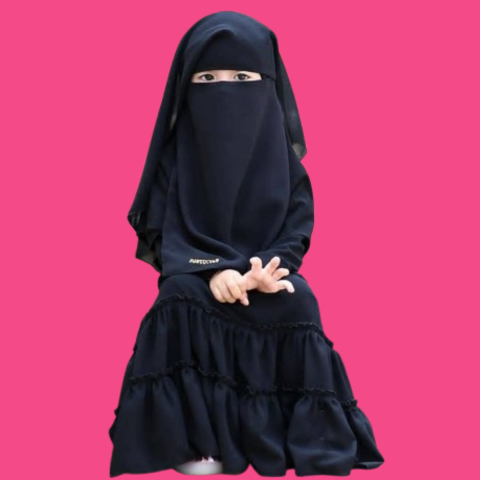 Mother-Daughter Abaya Combo Full Set With Abaya & Nikab