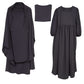 Elegant 3-Piece Islamic Abaya Set with Khimar Full Coverage Abaya Sch Cherry