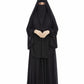Abaya Hudi Khimar Coverage Layered Abaya Khimar Set Abaya with Khimar & Nospis
