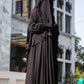 Exquisite Layered Ruffle Abaya in Imported SCH Cherry Fabric Full Set