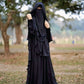 Full coverage hudi khimar premium abaya set black colour free size