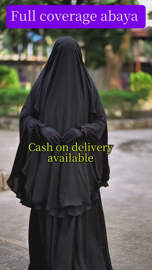 Premium Full-Coverage Layered Abaya &amp; Khimar Set