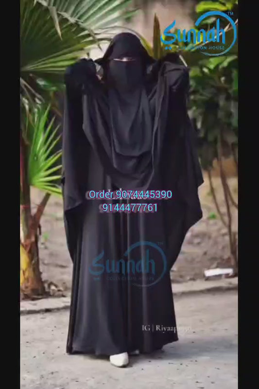 Full covearge abaya set hudi